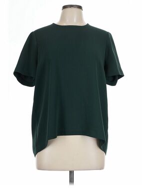 Madewell Forest Green Button Back Short Sleeve Tee - Size L